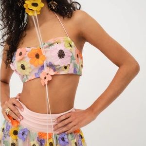 NWT For Love & Lemons Piccola Crop Top size Small